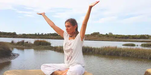 angeline, posture de méditation 